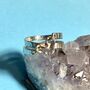 Hammered Silver Ring With Gold Heart, thumbnail 3 of 7