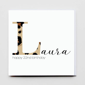 Leopard Birthday Greeting Card, 3 of 3