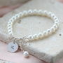 Personalised Pearl Disc Bracelet, thumbnail 1 of 8