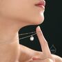 Natural Grey Pearl Necklace With A Satellite Chain, thumbnail 4 of 10