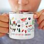 Personalised Child's Ho Ho Ho Hot Chocolate Enamel Mug, thumbnail 5 of 5