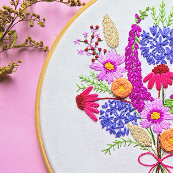 Summer Bouquet Embroidery Kit, 4 of 4