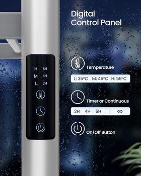 Heated Clothes Airer Electric Dryer Rack Foldable, 4 of 7