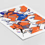 Luton Town Football Shirt Mash Up Print, thumbnail 3 of 3