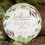 Pampas And Dried Foliage Circle Wedding Welcome Sign, thumbnail 3 of 3