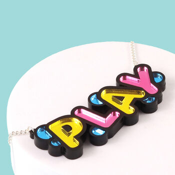 'Play' Acrylic Necklace, 4 of 6