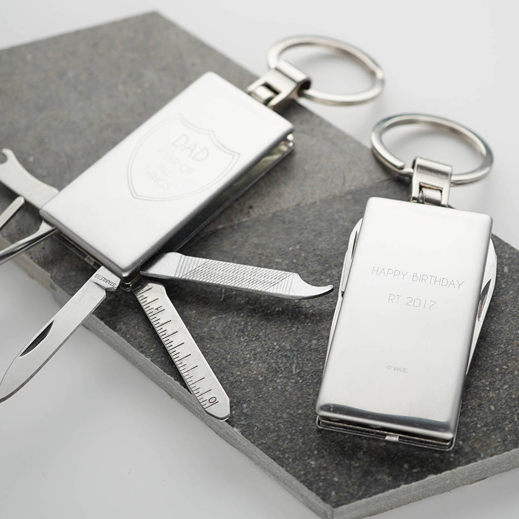 Mens Personalised Keyring By Wue