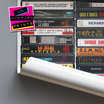 39th Birthday Print Music From 1987 Personalised Print, 5 of 8