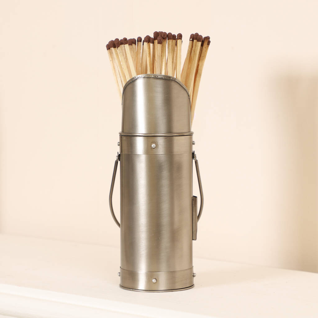 Long Fireside Matches Holder With Striker By Dibor