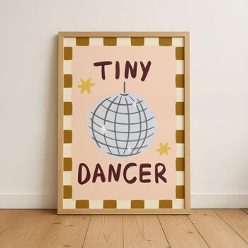 Tiny Dancer Discoball Kids Nursery Print, 2 of 6