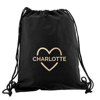 Personalised Kit Bag With Gold Heart, 3 of 3