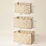 Set Of Three Minimalist Beige Woven Baskets, thumbnail 2 of 4