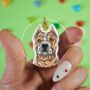 Personalised Pittie Mum Keychain Pitbull Dog Portrait, thumbnail 1 of 5