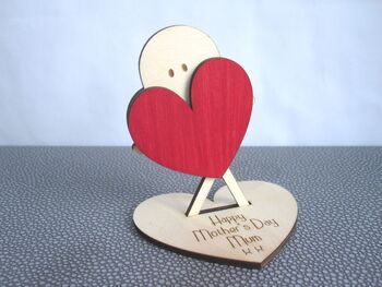 Miniature Stick Person Big Heart Mother's Day Card, 2 of 3