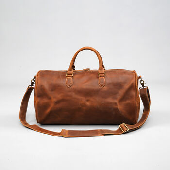 Zip Front Leather Duffel, 3 of 12