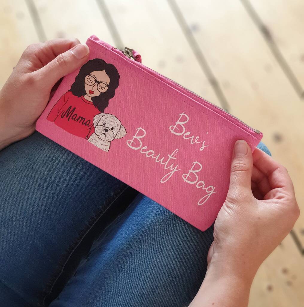 Personalised Dog Mum Cosmetic Makeup Bag Case Washbag By Syd&Co
