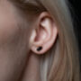 Black Onyx Marquis Stud Earring, thumbnail 2 of 6