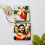 Personalised Dad Multi Photo Flip Leather Keyring, thumbnail 4 of 8