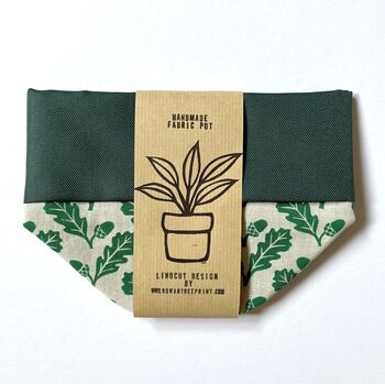Oak Leaf Planter. Handmade Fabric Pot, 2 of 2