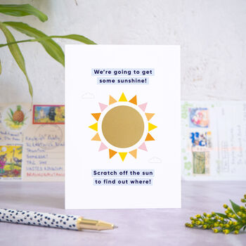Personalised Sunshine Holiday Travel Scratch Card, 4 of 9
