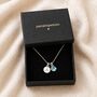 Girl's Personalised Initial And Birthstone Necklace In Sterling Silver, thumbnail 4 of 9