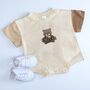 Personalised Embroidered T Shirt Romper With Teddy Bear, thumbnail 1 of 2
