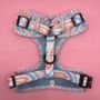 Adjustable Dog Harness | Pastel Zebra Stripe, thumbnail 3 of 7