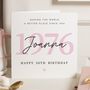 Personalised 50th Milestone Birthday Card For Her 1976, thumbnail 1 of 7