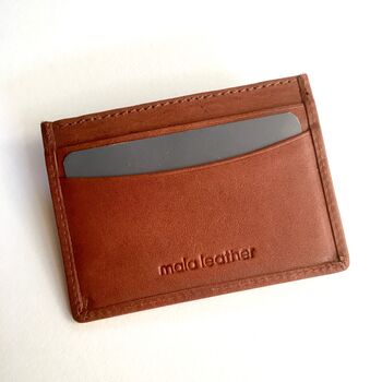 Tan Leather Credit Card Holder, 3 of 5