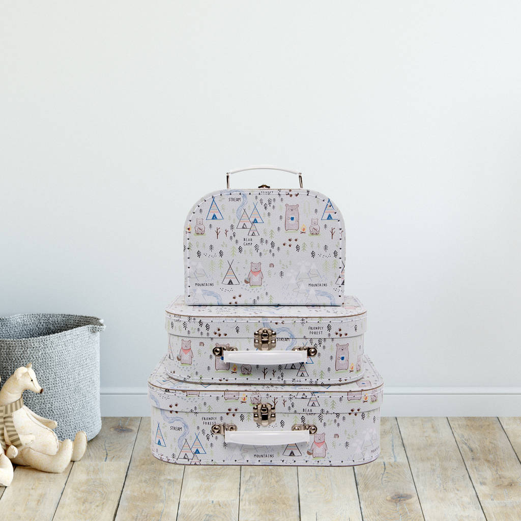 Image of 'Bear Camp' Set Of Three Suitcases