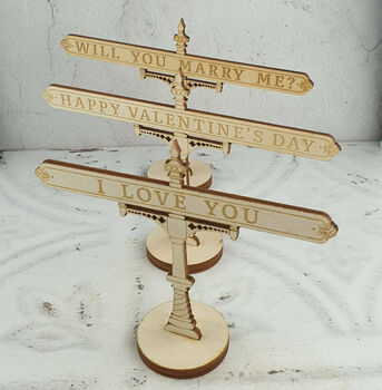 Happy Valentine's Day Personalised Wooden Street Sign, 3 of 5
