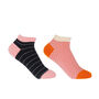 Zigzag Pink And Dash Black Women's Trainer Socks Bundle, thumbnail 1 of 9