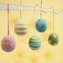 Felt Pastel Eggs Hanging Decorations, thumbnail 3 of 7