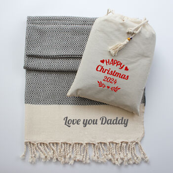 Personalised Cotton Handwoven Sofa Throw, Gift For Family, 2 of 12