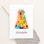 Personalised Watercolour Dog Yoga Print, thumbnail 3 of 12
