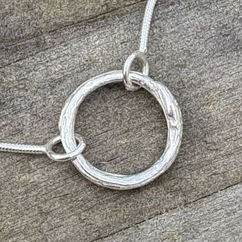 Cast Willow Circle Necklace, 5 of 7