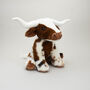 Large Texas Longhorn Highland Cow 30cm Plush Soft Toy, thumbnail 4 of 8