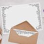 A4 Landscape Letter Writing Paper With Monochrome Floral Design, thumbnail 3 of 5
