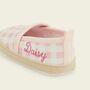 Personalised Pink Gingham Espadrille Shoes, thumbnail 2 of 3