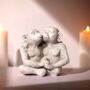 Garden Ornament Kissing Monkey Resin Chimp Stone Effect, thumbnail 6 of 12
