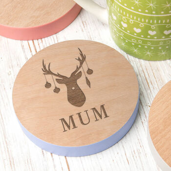 Personalised Reindeer Christmas Coaster / Place Setting, 8 of 8