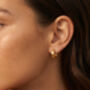Gold Or Silver Small Textured Hoop Earrings, thumbnail 3 of 5