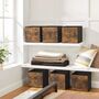 Set Of Six Brown Foldable Cubes Storage Organiser Boxes, thumbnail 1 of 9