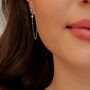 Star Chain Drop Earrings, thumbnail 4 of 4