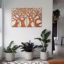 Modern Four Panel Metal Tree Wall Art Decoration, thumbnail 9 of 11