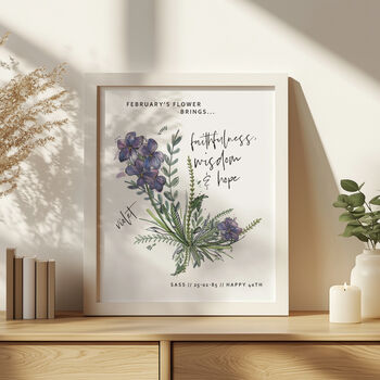Birth Month Flower Print, 2 of 7