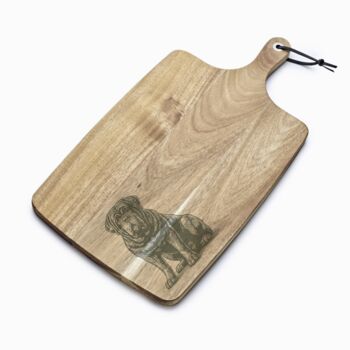 Personalised Neapolitan Mastiff Engraved Acacia Serving Board, 4 of 4