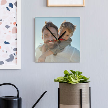 Personalised Photo Glass Square Wall Clock, 2 of 4