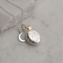 'You Are My Moon And Stars' Oval Locket Necklace Silver, thumbnail 3 of 9
