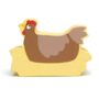 Wooden Farmyard Animals Chicken, thumbnail 1 of 3